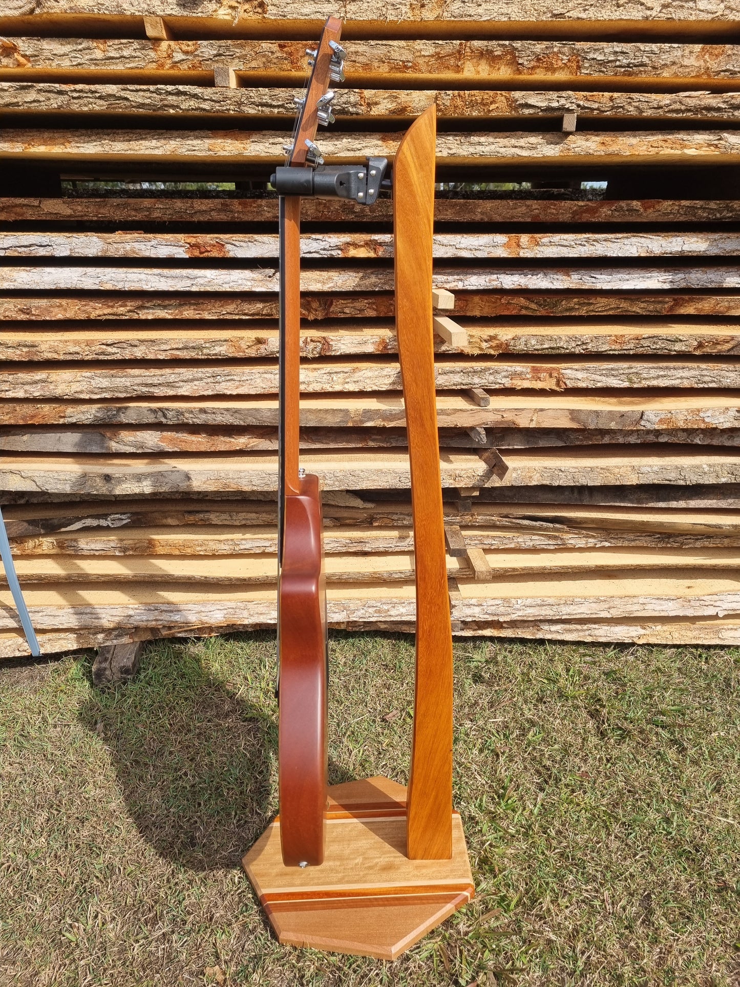 Rosewood and Maple Guitar Stand